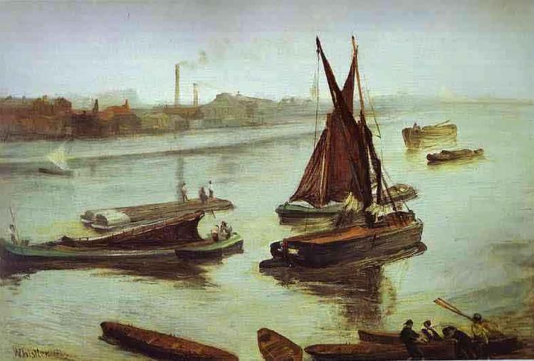 James Abbott Mcneill Whistler Old Battersea Beach Sweden oil painting art